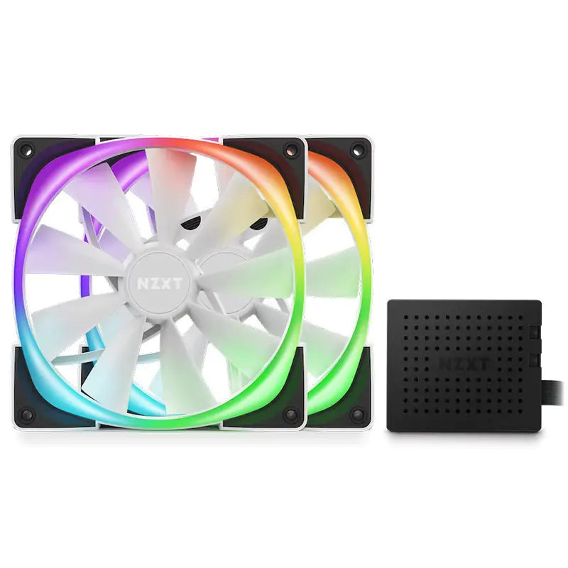 NZXT 140mm Aer RGB 2 Twin Starter Pack White
