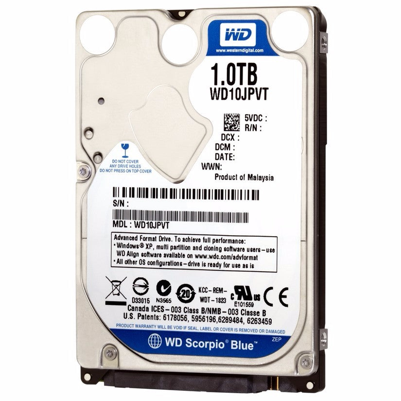Western Digital 1TB Blue 5400RPM 2.5in SATA Hard Drive
