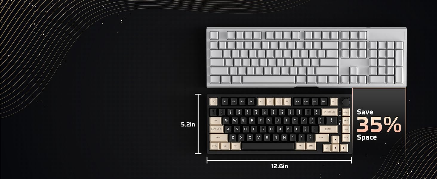 LTC Nimbleback NB831 Wireless 75% 3 Mode BT5.0/2.4Ghz/USB-C Wired 81 Keys RGB PBT Keycaps Hot Swappable Mechanical Keyboard, Mecha Blue