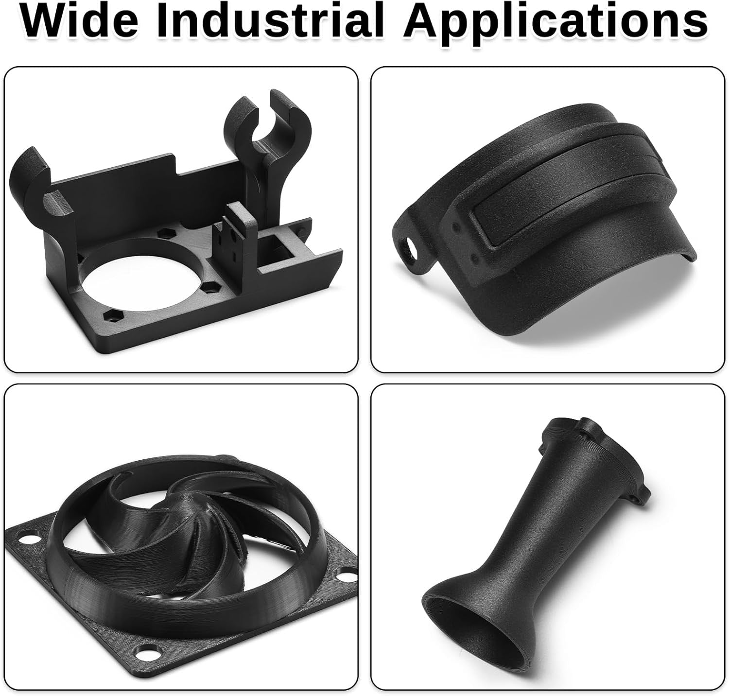 SainSmart ePA12-CF Carbon Fiber Nylon Filament 1.75mm, 0.5kg , Dimensional Accuracy +/- 0.05 mm, Black