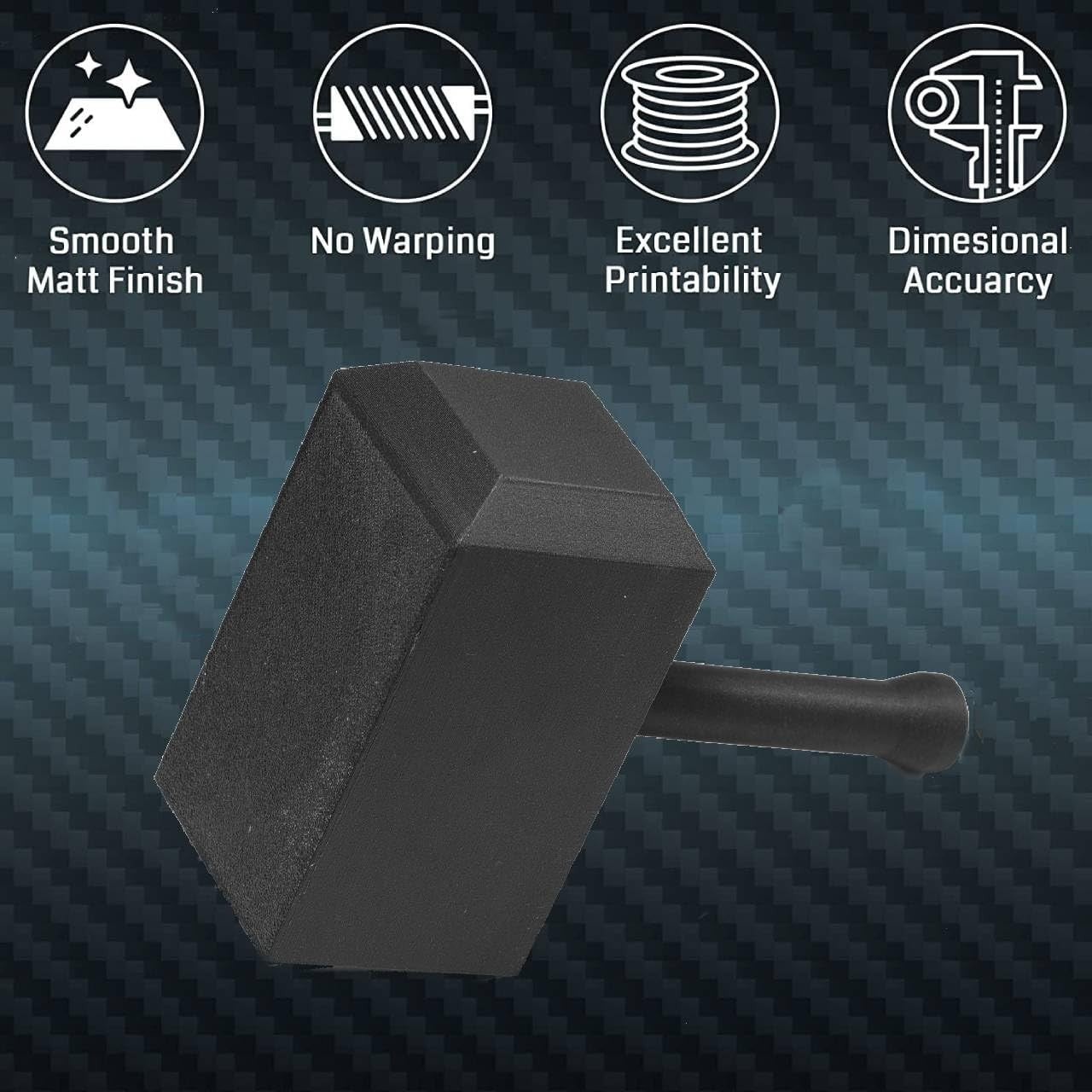 SainSmart ePA12-CF Carbon Fiber Nylon Filament 1.75mm, 0.5kg , Dimensional Accuracy +/- 0.05 mm, Black