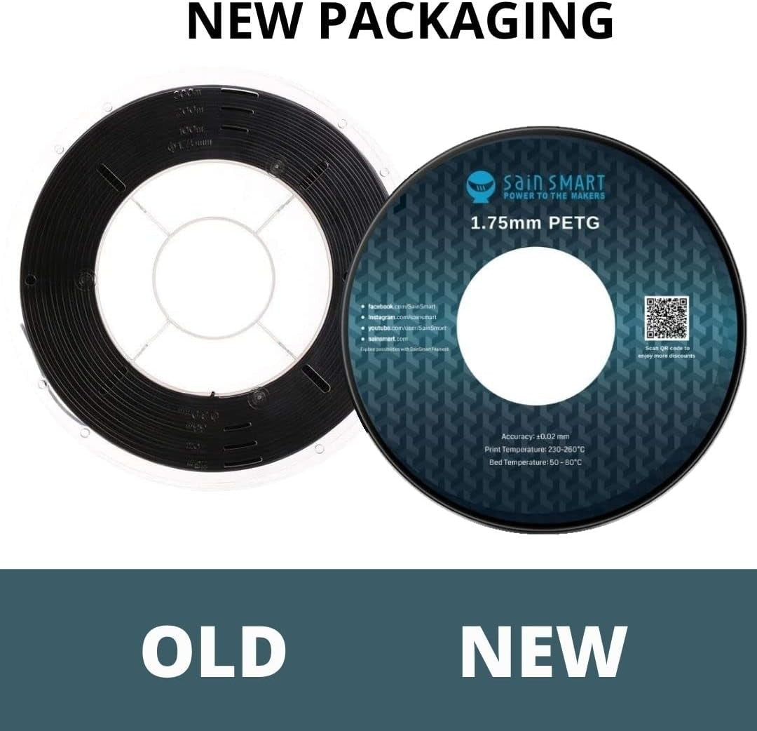 SainSmart PRO-3 Tangle-Free Premium PETG Filament 1.75mm Skin Tone Filament for 3D Printing,Dark Brown,Model Figures and Prosthetics Printing