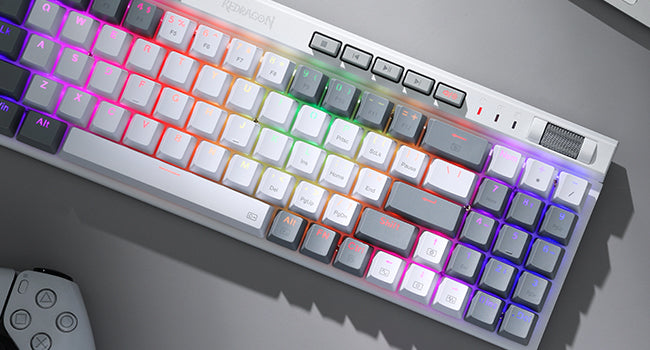 Redragon K655 75% RGB Wired Mechanical Gaming Keyboard, 78 Keys Hot-Swap Mechanical Keyboard w/Aluminum Cover Board, Upgraded Socket and Onboard Macro