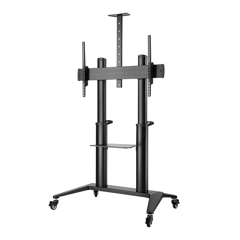 Brateck Ultra-Modern Large Screen Aluminum TV Cart for up to 140kg 70in to 120in Monitors