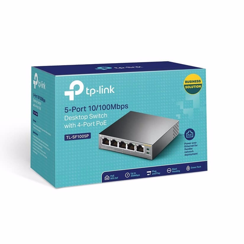 TP-Link 5-Port 10/100Mbps Desktop Switch with 4-Port PoE