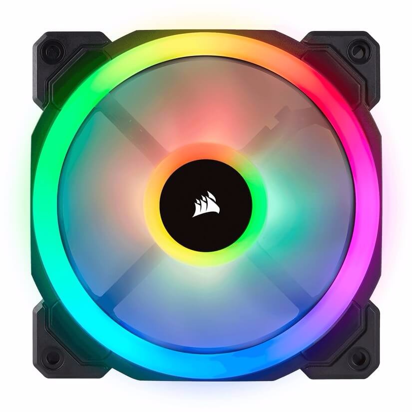 Corsair LL140 Dual Light Loop, Twin Pack 140mm RGB LED PWM Fan with Lighting Node Pro