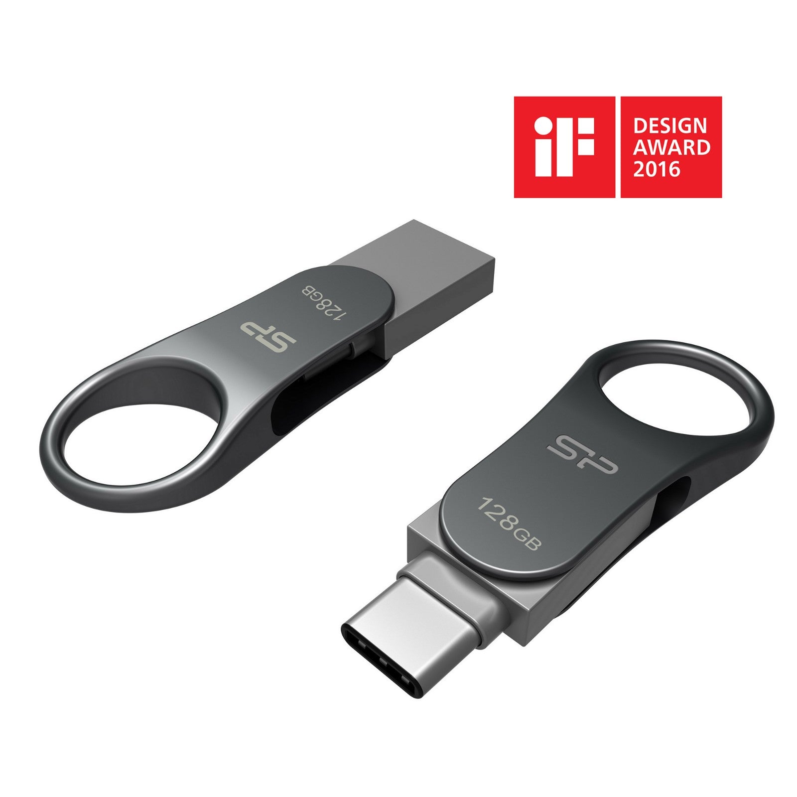 Silicon Power 128GB OTG C80 USB Type C Flash Drive Water / Dust / Vibration-Proof