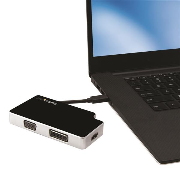 Startech 3 in1 USB-C to VGA DVI or HDMI 4K Travel