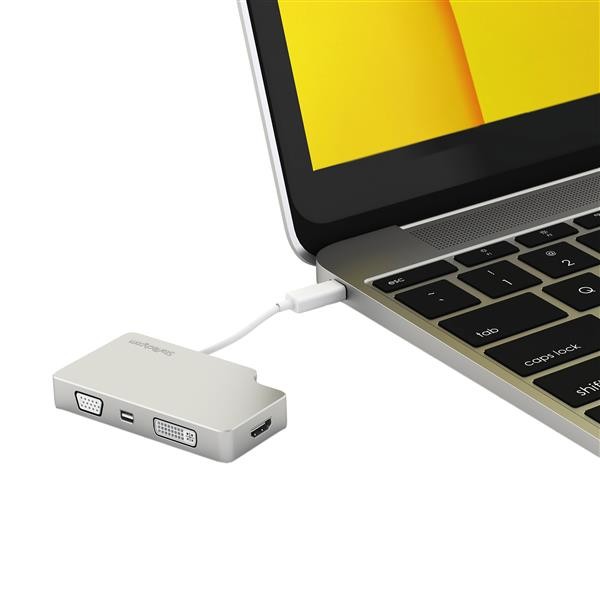 Startech 4 in1 USB-C to VGA DVI HDMI or MDP 4K Travel Adapter