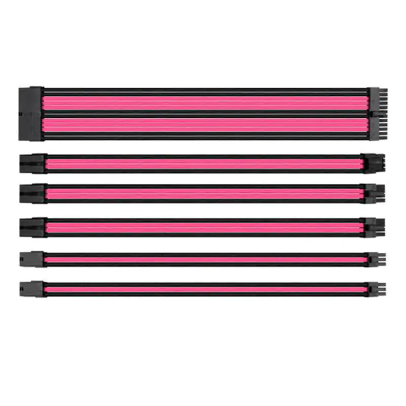 Thermaltake TTMod Sleeved Extension Cable Kit - Pink and Black