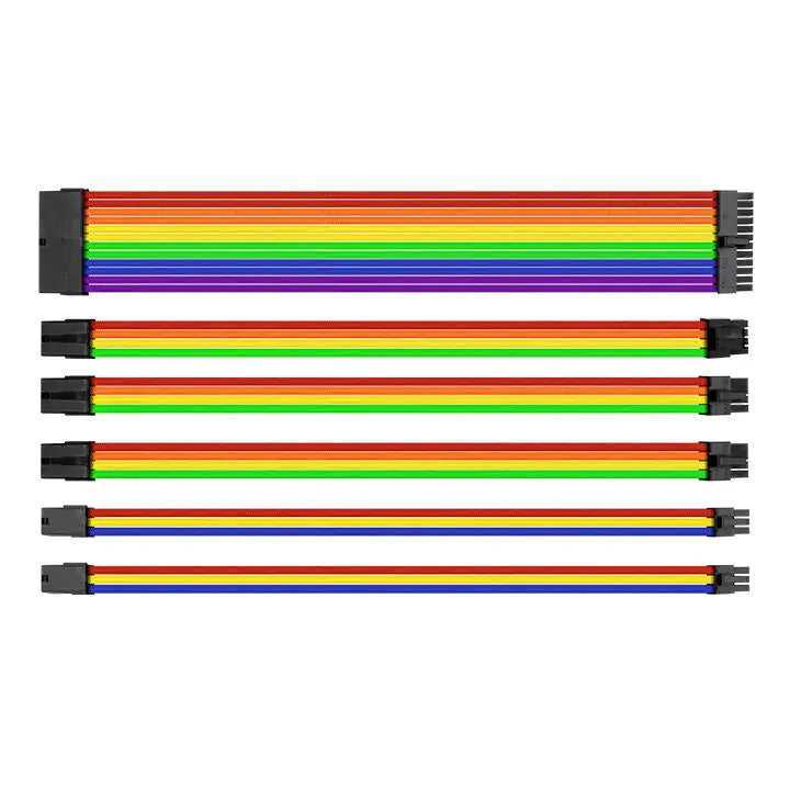 Thermaltake TTMod Sleeved Extension Cable Kit - Rainbow