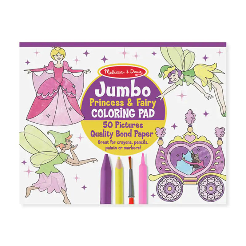 Melissa & Doug Jumbo Colouring Pad - Princess & Fairy