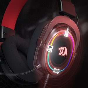 Redragon H510 Zeus-X RGB Black USB Wired Gaming Headphone Headset - 7.1 Surround Sound 53MM Audio Drivers in Memory Foam Ear Pads