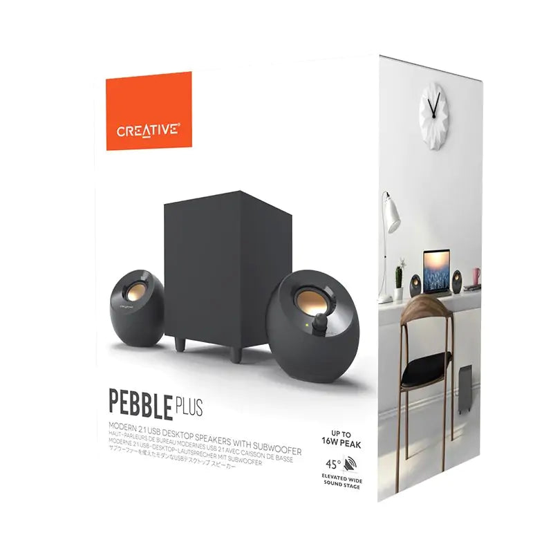 Creative Pebble PLUS 2.1 USB Speaker - Black