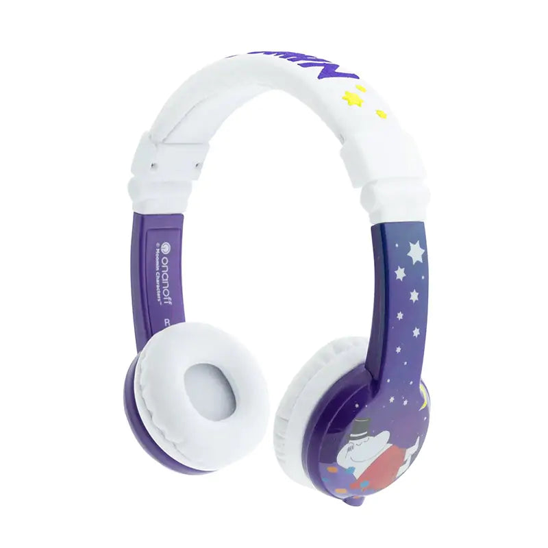 BuddyPhones Moomin Edition Kids Volume Limiting Foldable Headphones - Pama Purple