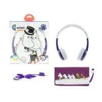 BuddyPhones Moomin Edition Kids Volume Limiting Foldable Headphones - Pama Purple