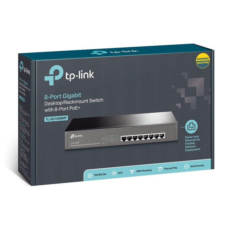 TP-Link 8 Port PoE+ Gigabit Desktop Rackmount Switch