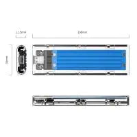 Orico TCM2-C3-BL USB 3.1 Type C Gen 2 M.2 Enclosure Transparent Blue