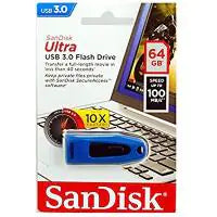 SanDisk Ultra CZ48 64G USB 3.0 Blue Flash Drive