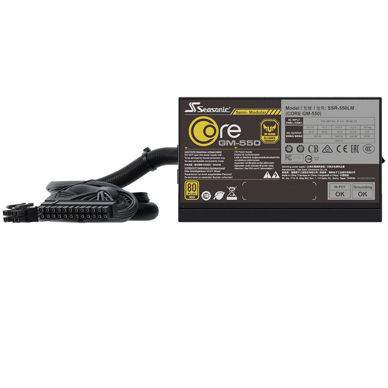 Seasonic 500W Focus Core GM 80 + Gold Semi Modular ATX Power Supply