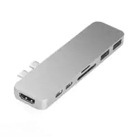 HyperDrive Duo MacBook Pro USB Type C Multifunction Hub - Silver