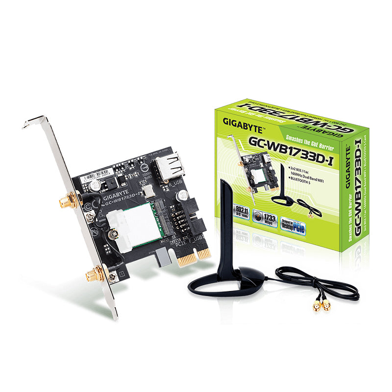 Gigabyte Wireless-AC Dual Band WiFi Bluetooth 5 PCIe Adapter