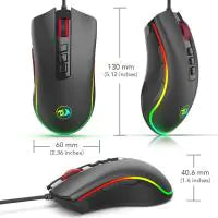 Redragon M711 Cobra Gaming Mouse with 16.8 Million RGB Color Backlit, 10,000 DPI Adjustable