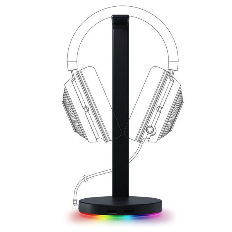 Usb Headset Base Razer Base Station V2 Chroma Headset Stand USB Hub - Black