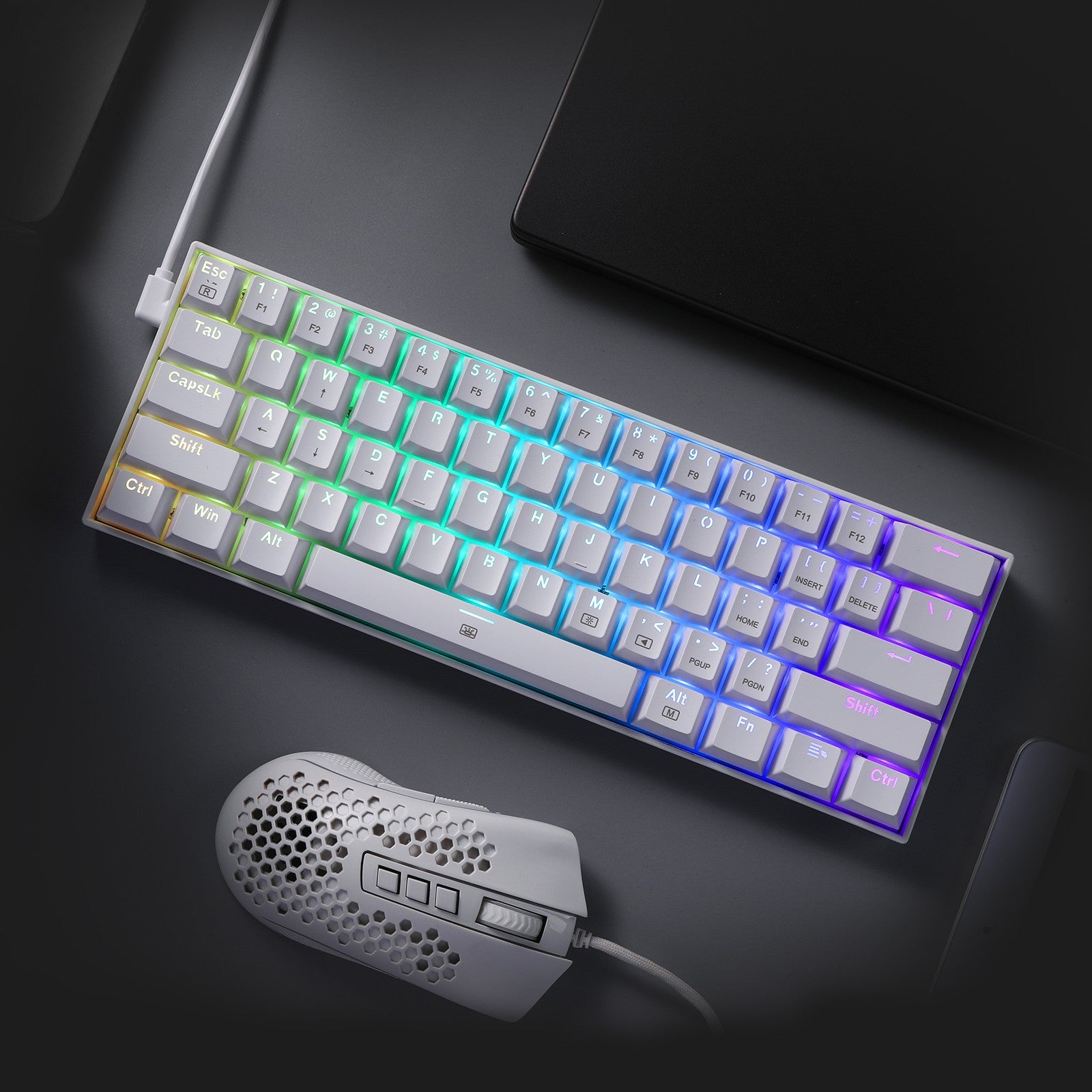 Redragon K630 60% RGB Wired Mechanical Keyboard, Red Switch