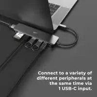 Silicon Power 7-in-1 USB C Hub with HDMI, USB 3.2 Gen 1, micro SD & SD Card Reader for Macbook/iPad Pro/ Laptop