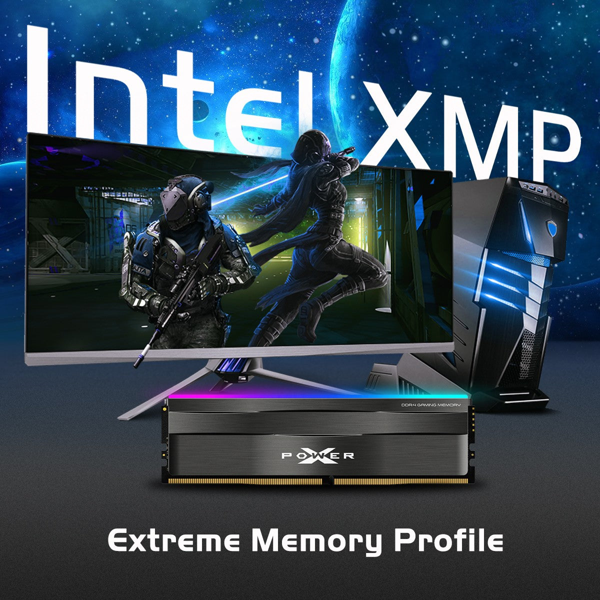 Silicon Power 16GB  SP016GXLZU320BDD 3200MHz XPOWER Zenith Gaming Desktop Memory RGB DDR4 RAM