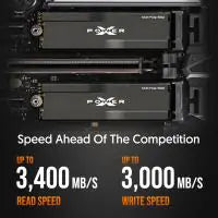Silicon Power 1TB XD80 Gen3x4 TLC Heatsink R/W up to 3,400/3,000 MB/s PCIe M.2 NVMe SSD