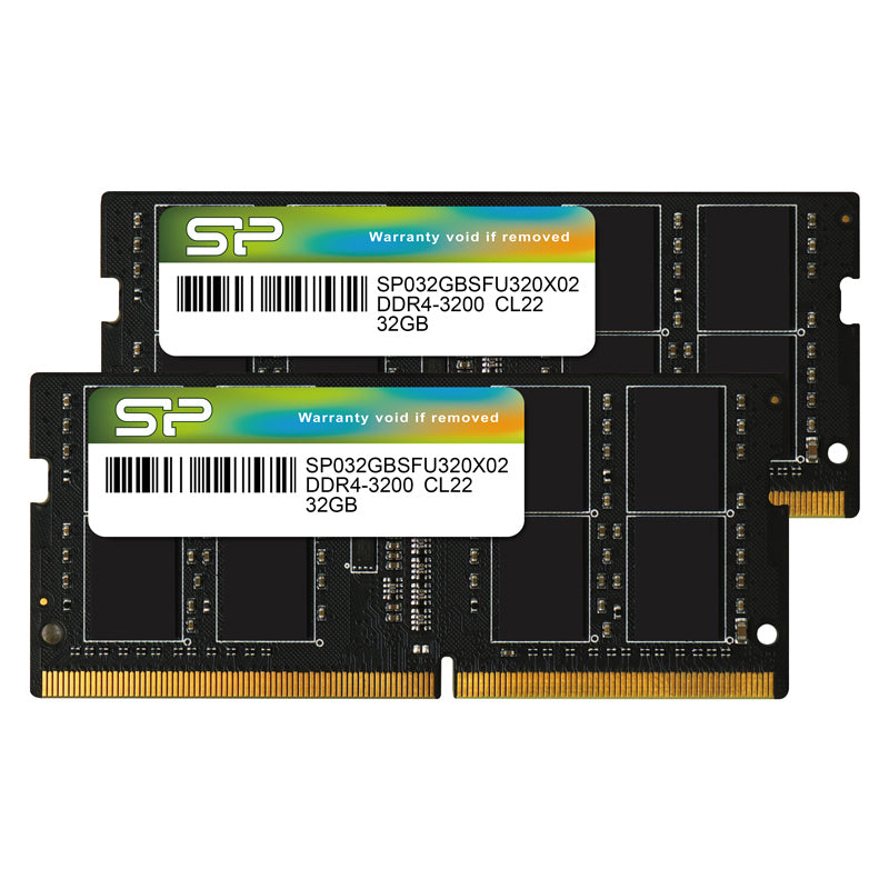 Silicon Power 64GB  SP064GBSFU320X22 3200Mhz CL22 DDR4 SODIMM Laptop RAM