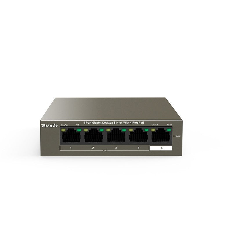 Tenda 5 Port Gigabit Unmanaged Desktop Switch with 4-Port PoE