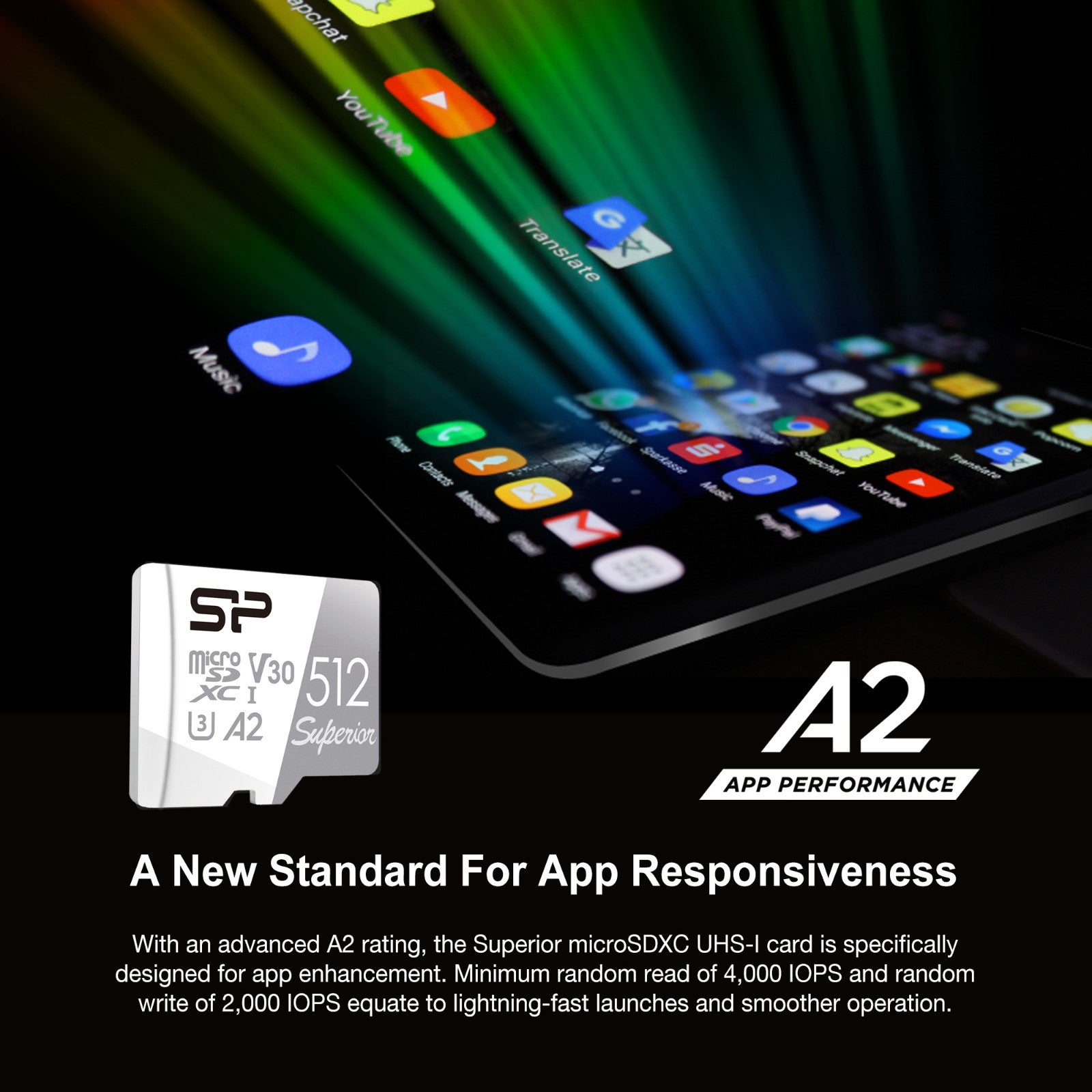 Silicon Power Superior 512GB V30 A2 4K/UHD with Adapter Micro SDXC