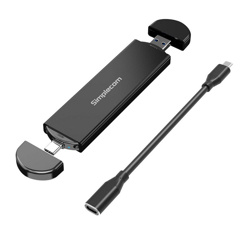 Simplecom NVMe SATA M.2 SSD to USB 3.2 Gen 2 Dual USB Connector Enclosure