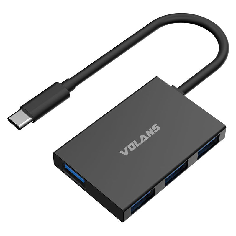Volans 4 Port Aluminium USB 3 Type C Hub