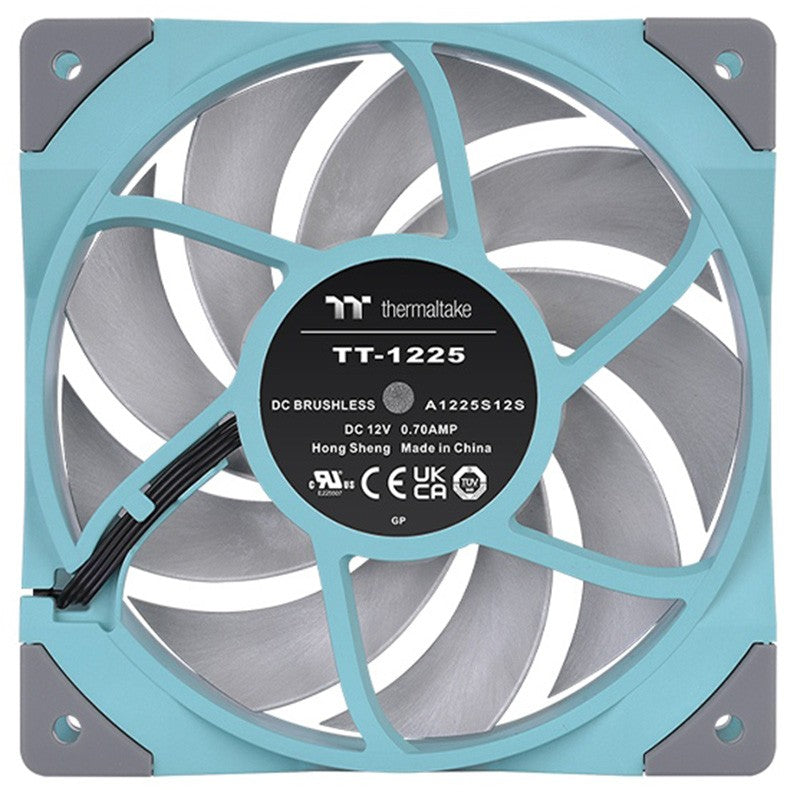 Thermaltake 120mm Toughfan 12 Turquoise High Static Pressure Radiator PWM Fan - Single Fan Pack