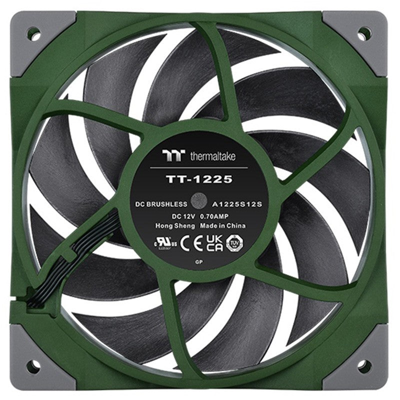 Thermaltake 120mm Toughfan 12 Racing Green High Static Pressure Radiator PWM Fan - Single Fan Pack