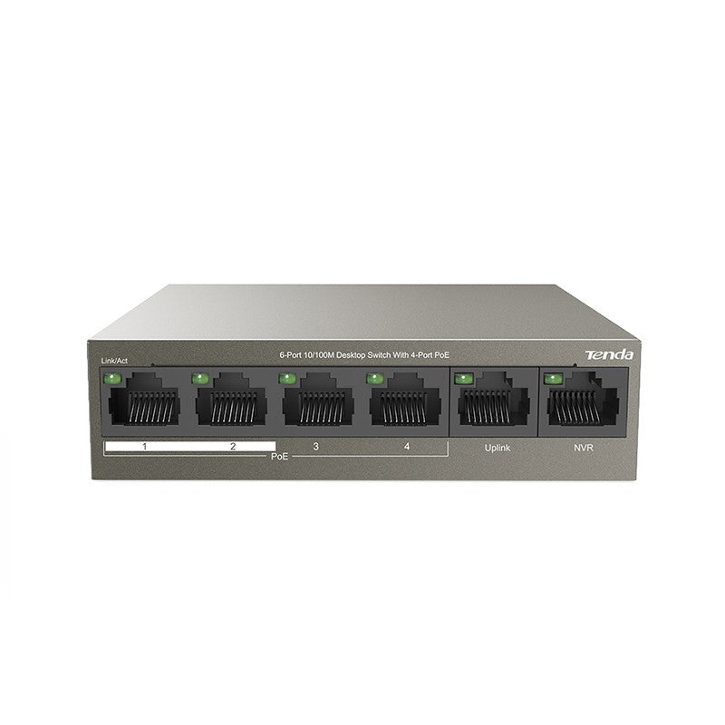Tenda 6 Port 10/100M Desktop Switch with 4-Port PoE