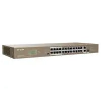 IP-COM 27 Port 24FE+2GE/1SFP Unmanaged Switch With 24 Port PoE (F1126P-24-250W)