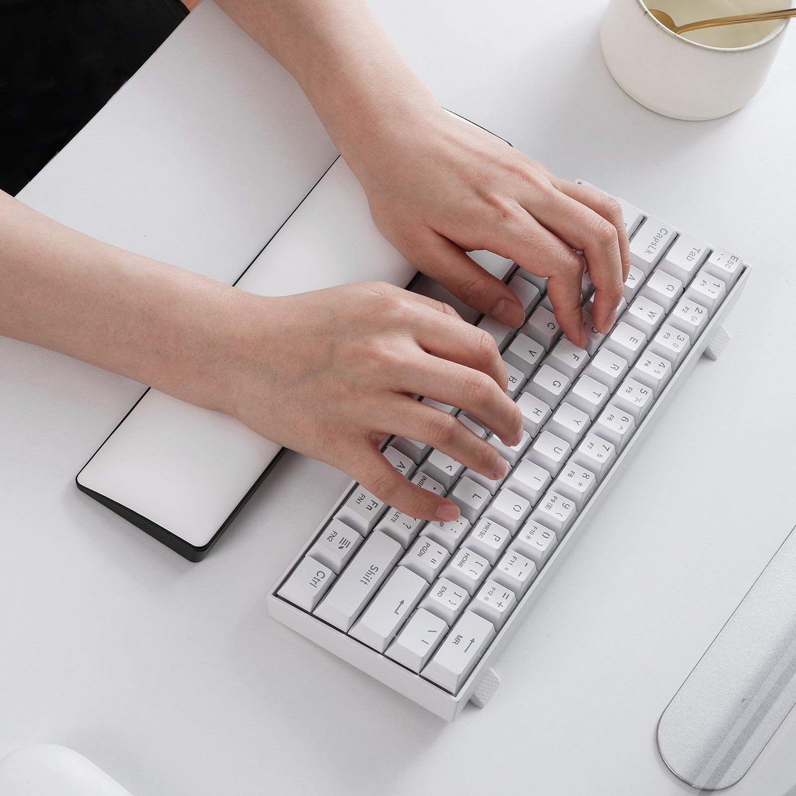 LTC 60% Compact Keyboard Wrist Rest, Cushion Support Pads for Keyboard, for Office, Gaming