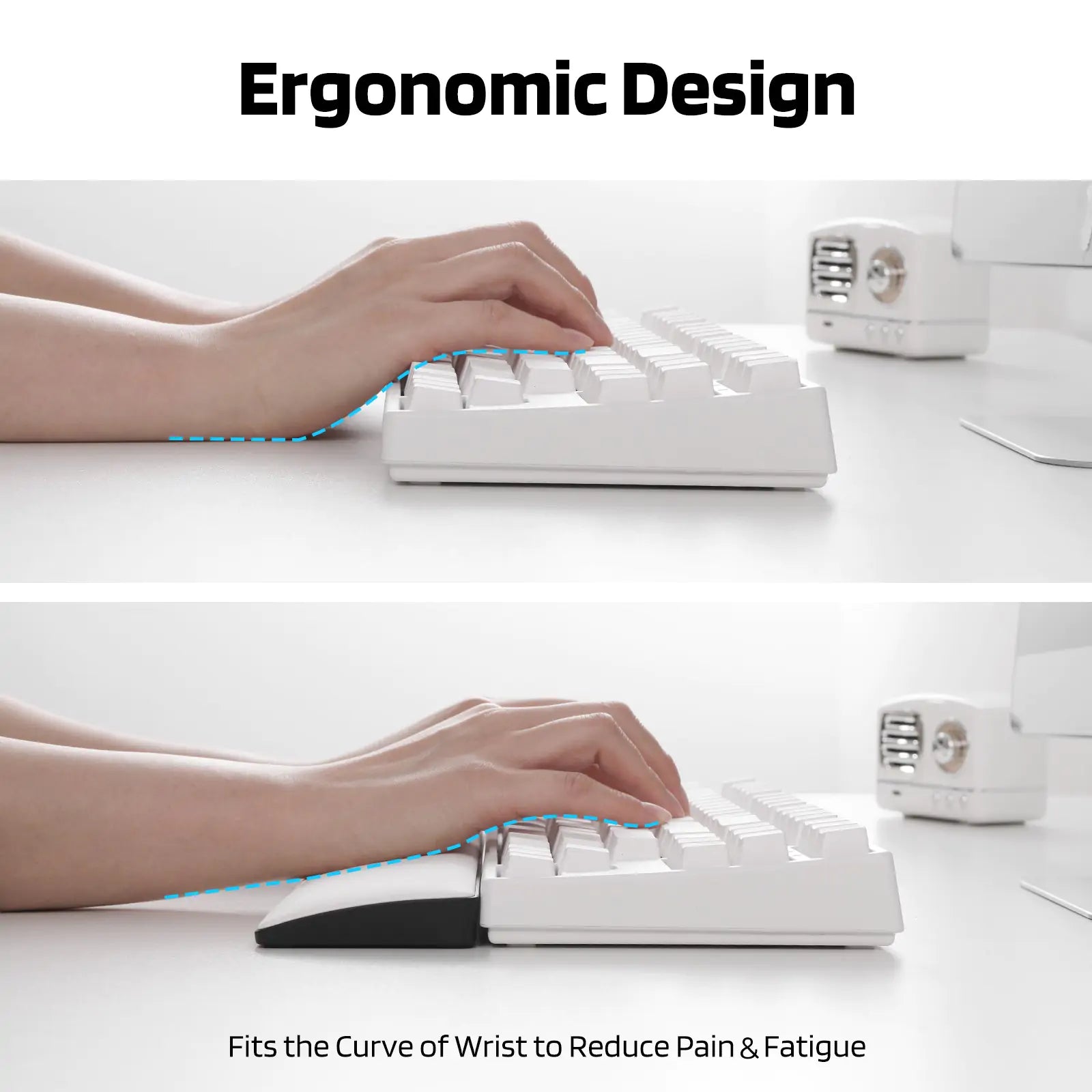 LTC Ergonomic Keyboard Wrist Rest, Cushion Support Pads for 104 Key Full Key Keyboard, for Office Gaming Computer PC Laptop Mac Typing
