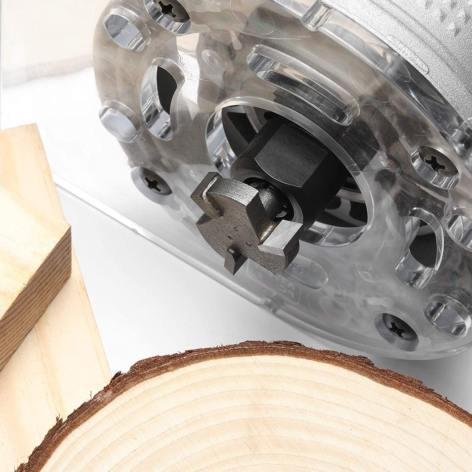 Genmitsu 3pcs 3-Flute CNC Spoilboard Surfacing Router Bits, 1/4'' Shank, 0.94'' Cutting Diameter, Slab Flattening Router Bits for Wood Working, RB03A