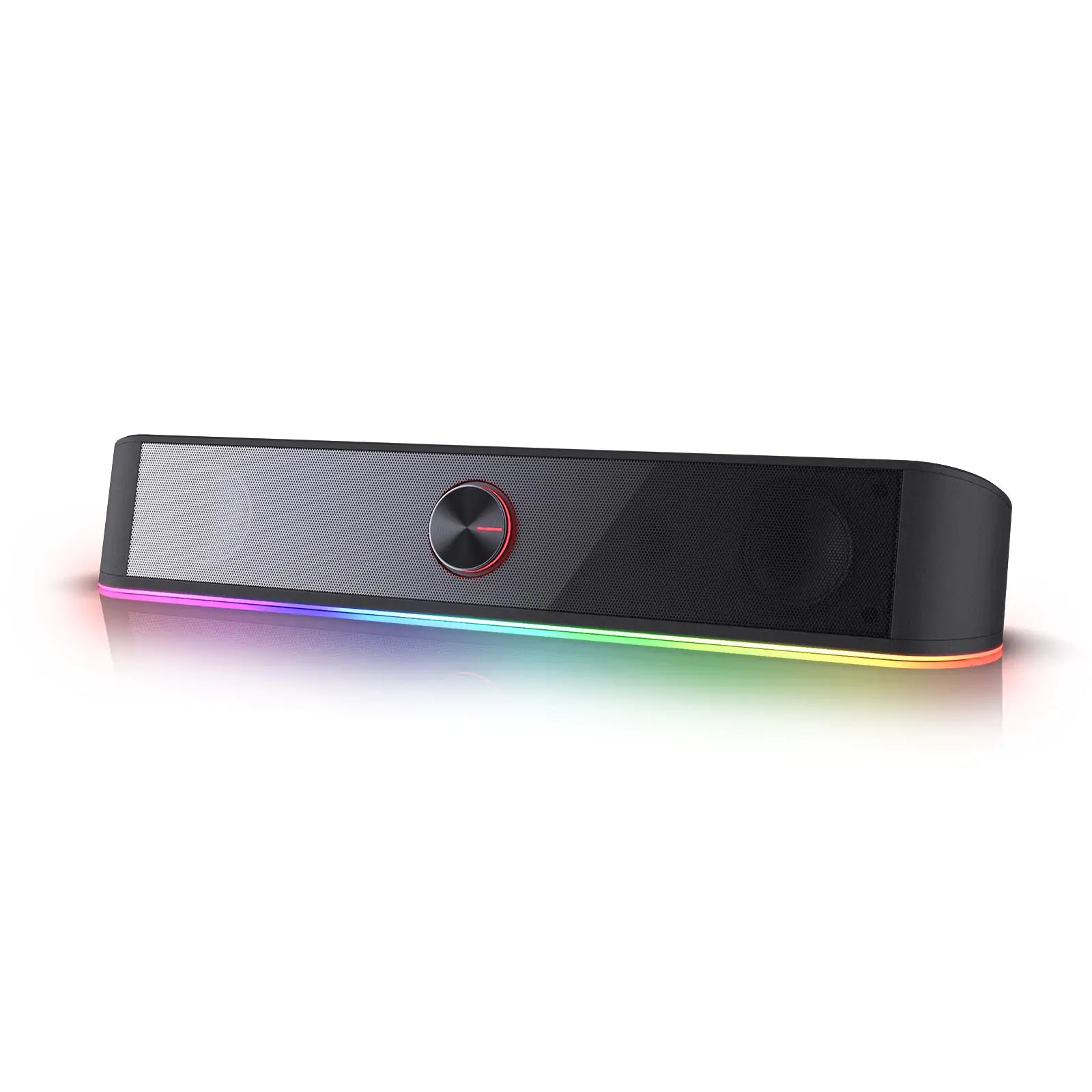 Redragon GS560 Adiemus RGB Desktop Soundbar, 2.0 Channel Computer Speaker with Dynamic Lighting Bar Audio-Light Sync/Display