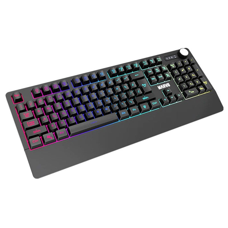 Marvo K660 RGB Membrane Wired Ergonomic Gaming Keyboard