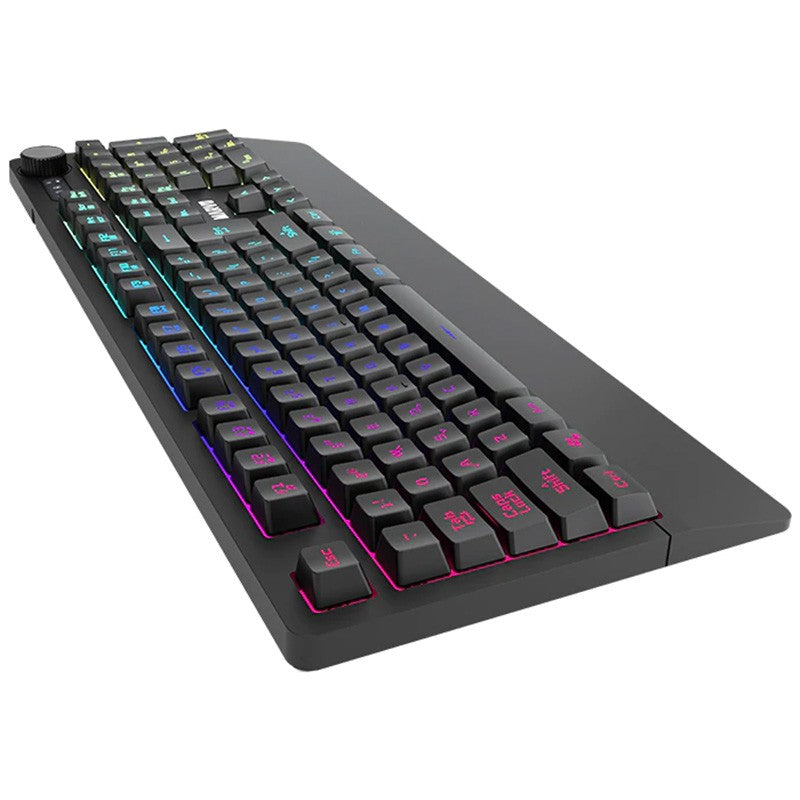 Marvo K660 RGB Membrane Wired Ergonomic Gaming Keyboard