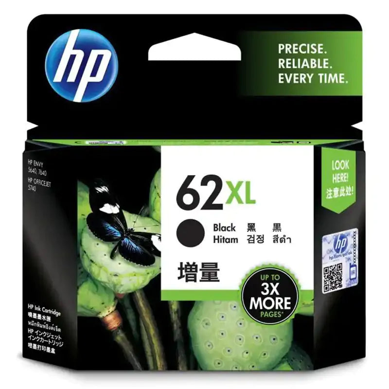 HP 62XL Black Ink Cartridge C2P05AA