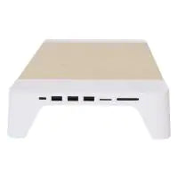 Pout Eyes8 3 in 1 Hub Monitor Stand White