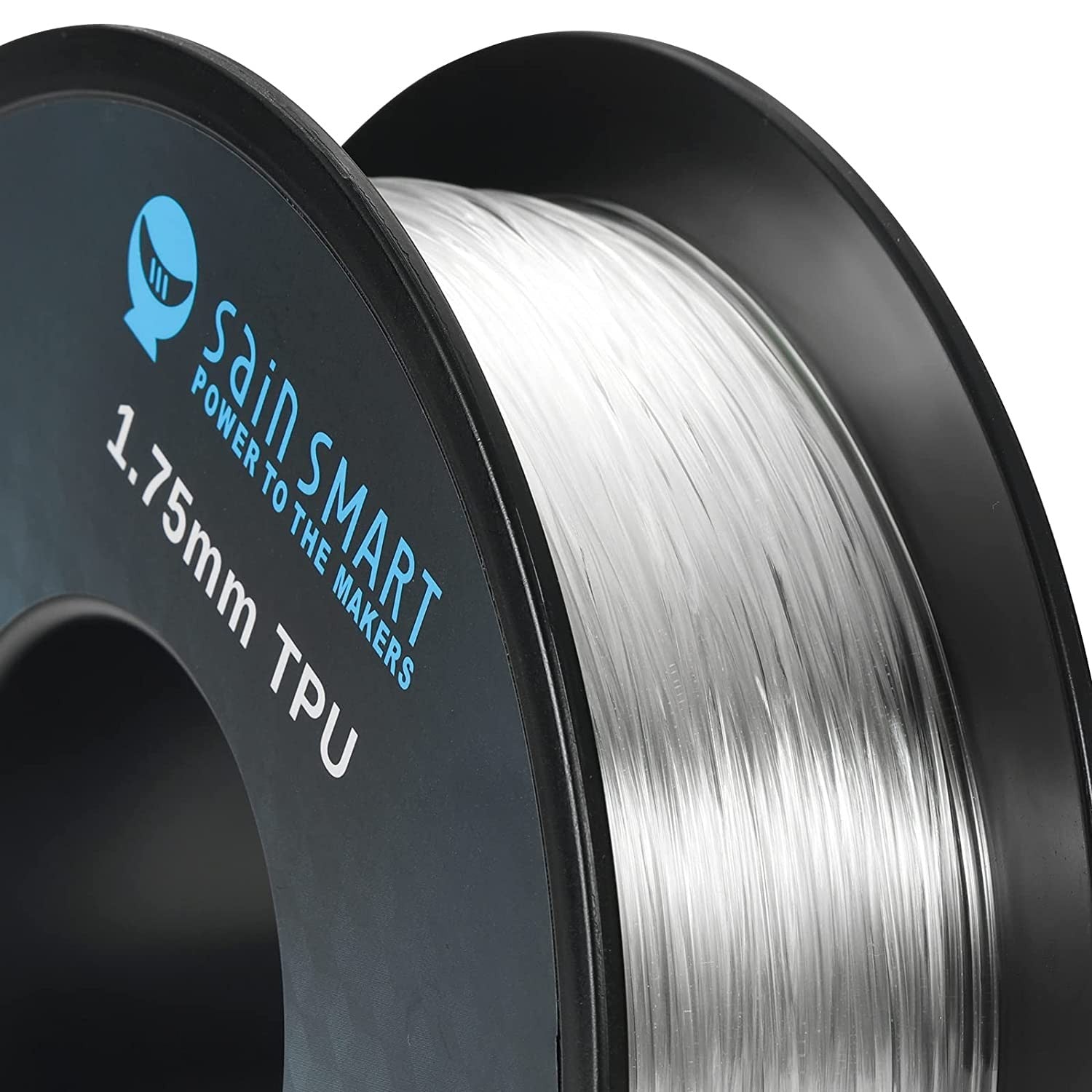 Clear Flexible TPU 3D Printing Filament, 1.75 mm, 0.8 kg, Dimensional Accuracy +/- 0.05 mm